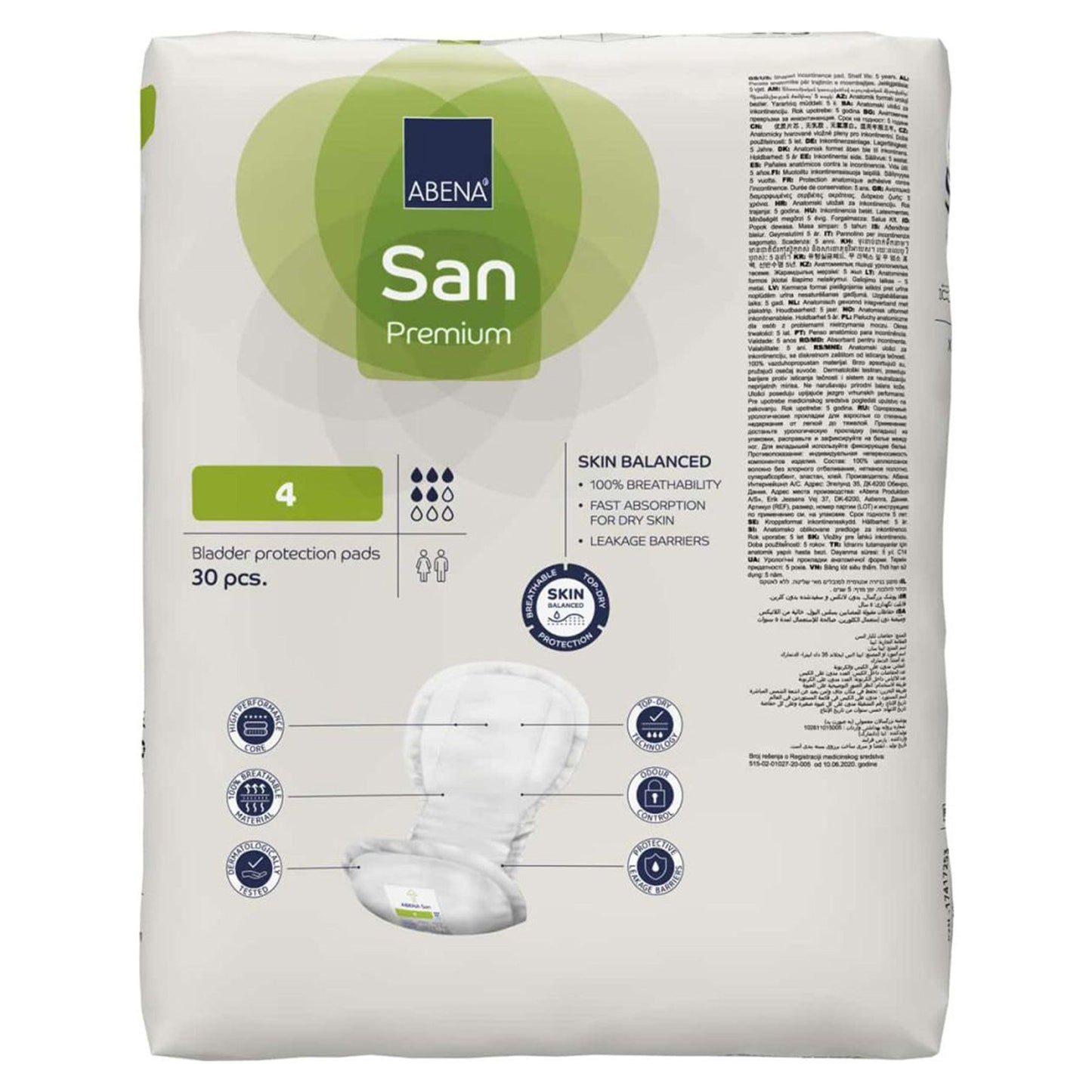 PAD, BLADDER CNTRL ABENA SANIADLT 4