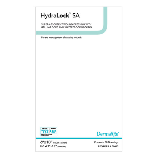 DRESSING, HYDRALOCK SUPER ABSORBENT 6"X10"
