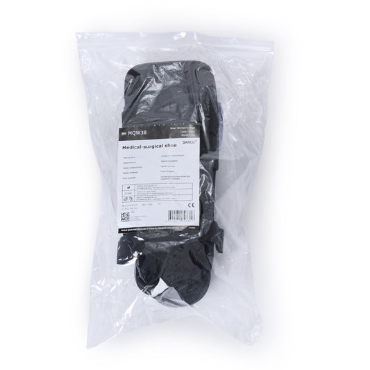 SHOE, MED-SURG SQ TOE BLK WOMENS LG DARCO