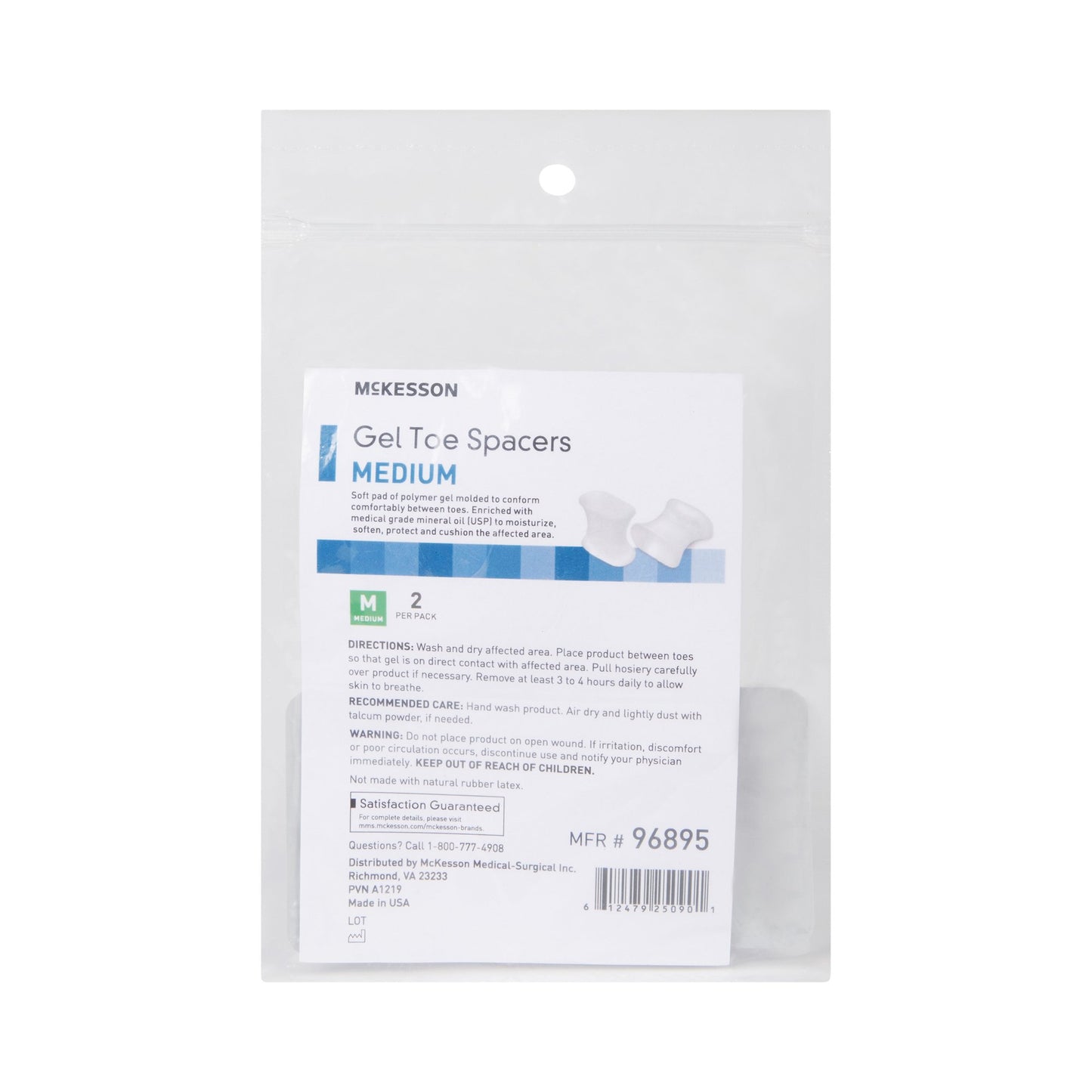 TOE SPACER, GEL THIN MED