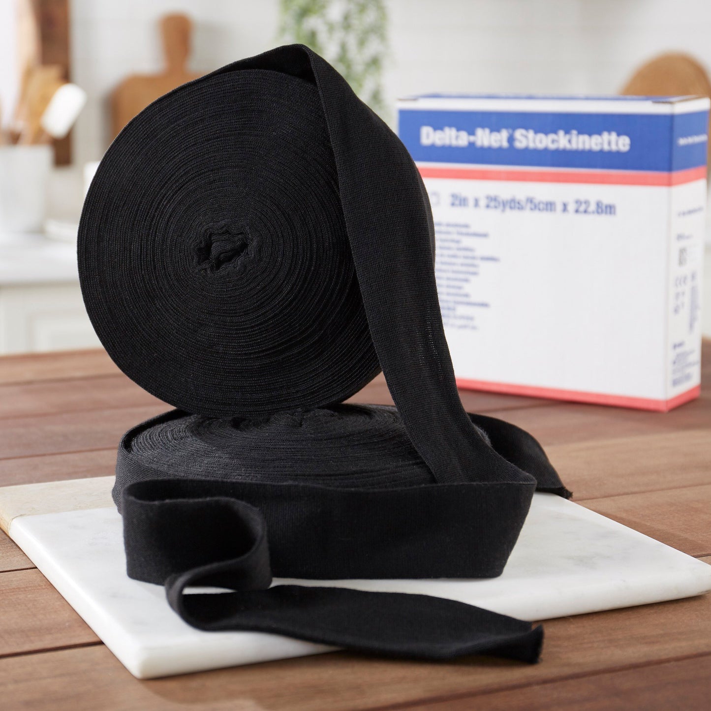 STOCKINETTE, CAST DELTA-NET TUBULAR BLK 2"