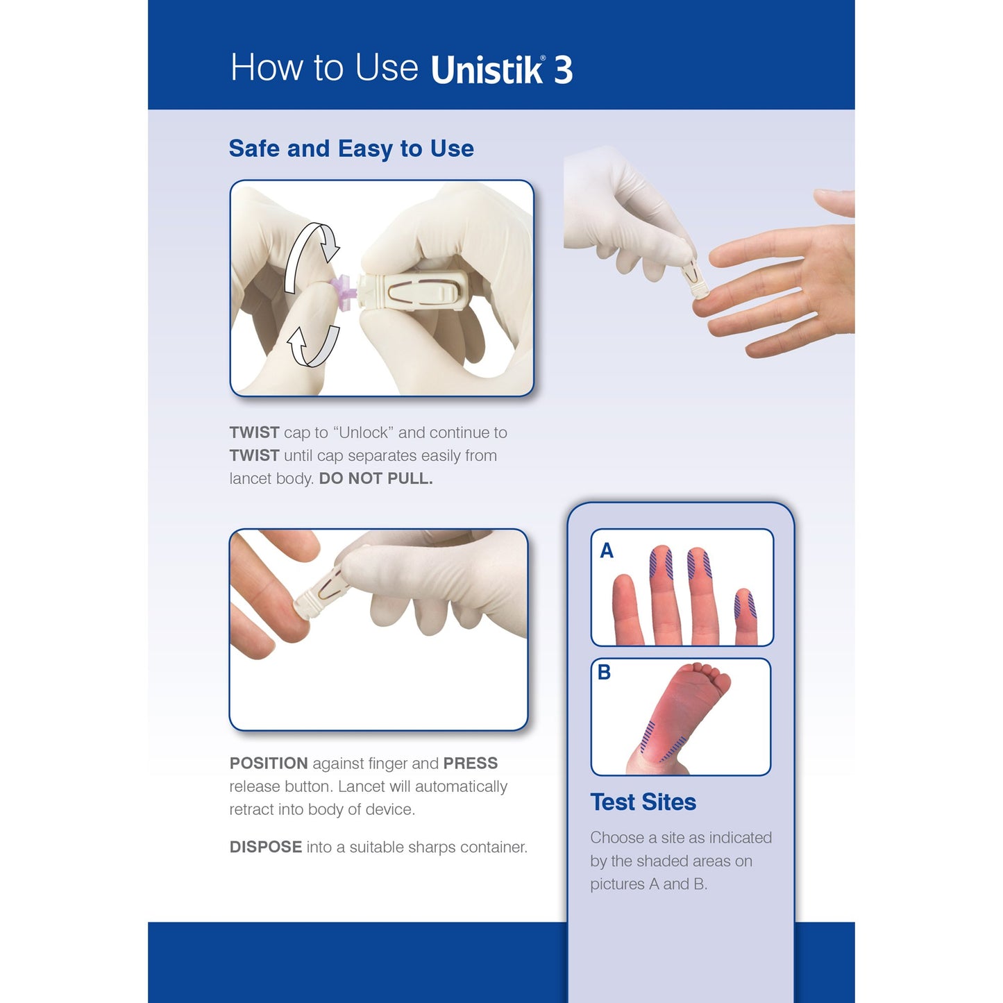 LANCET, UNISTICK III CMFRT 28GPUR