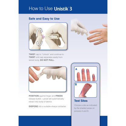 LANCET, UNISTICK III CMFRT 28GPUR