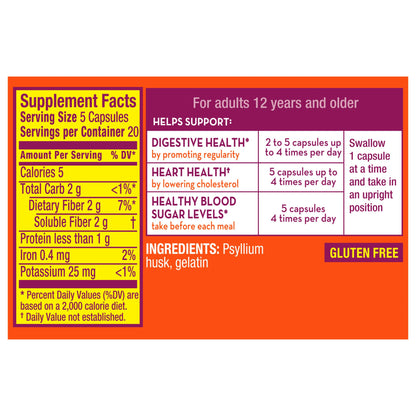 METAMUCIL FIBER, CAP 0.4GM