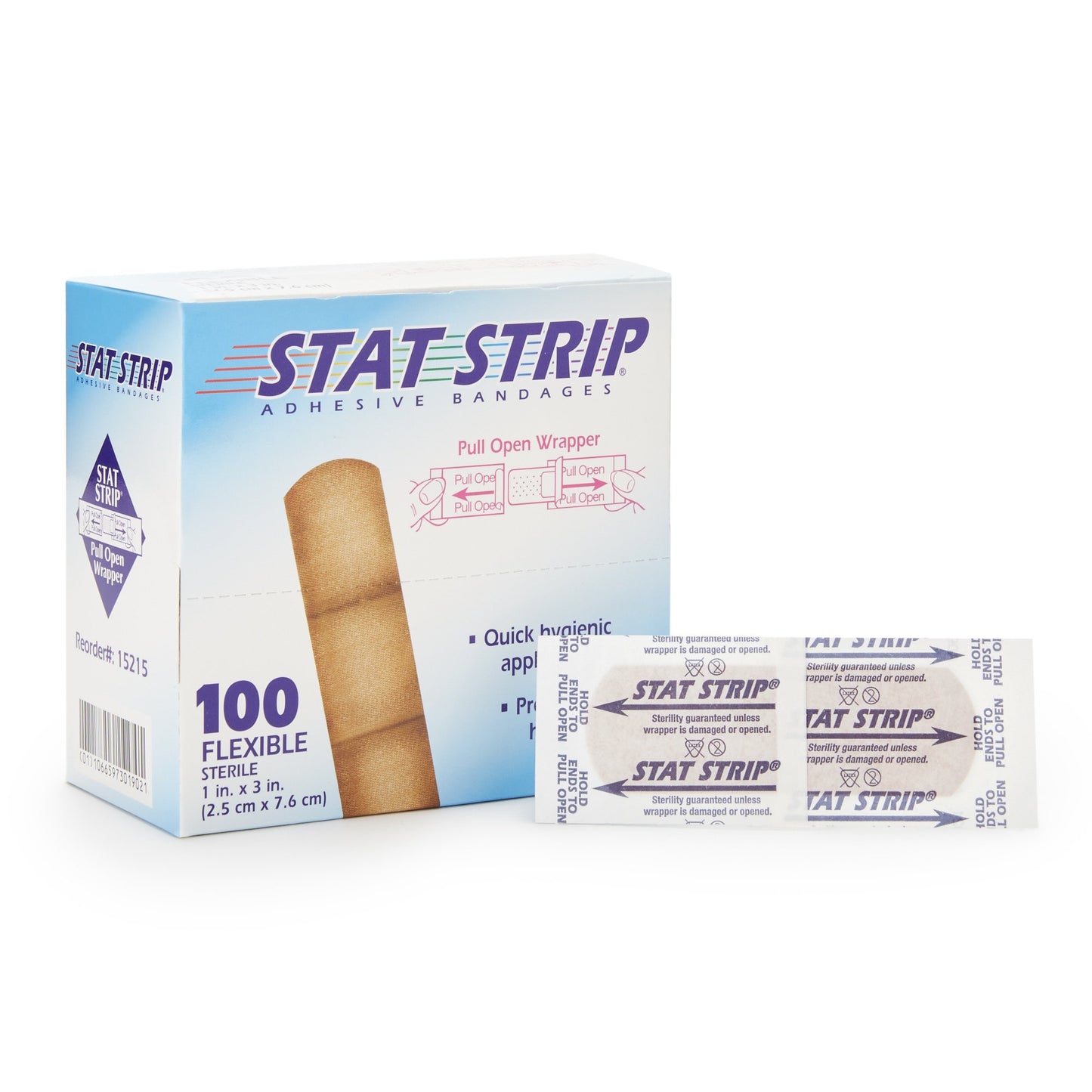 BANDAGE, ADHSV FLEX STAT STRIP1"X3"