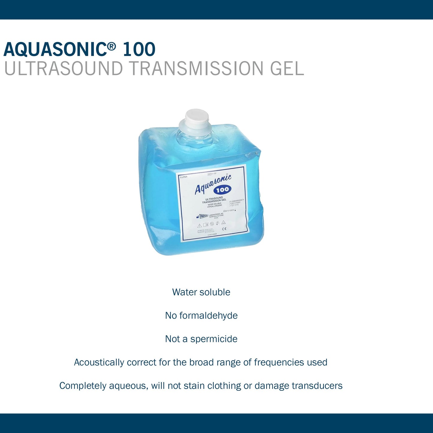 GEL, ULTRASOUND AQUASONIC 5L BLU