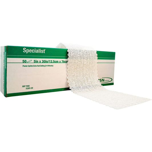 SPLINT, PLASTER CAST SPEC XFAST WHT 5"X30"
