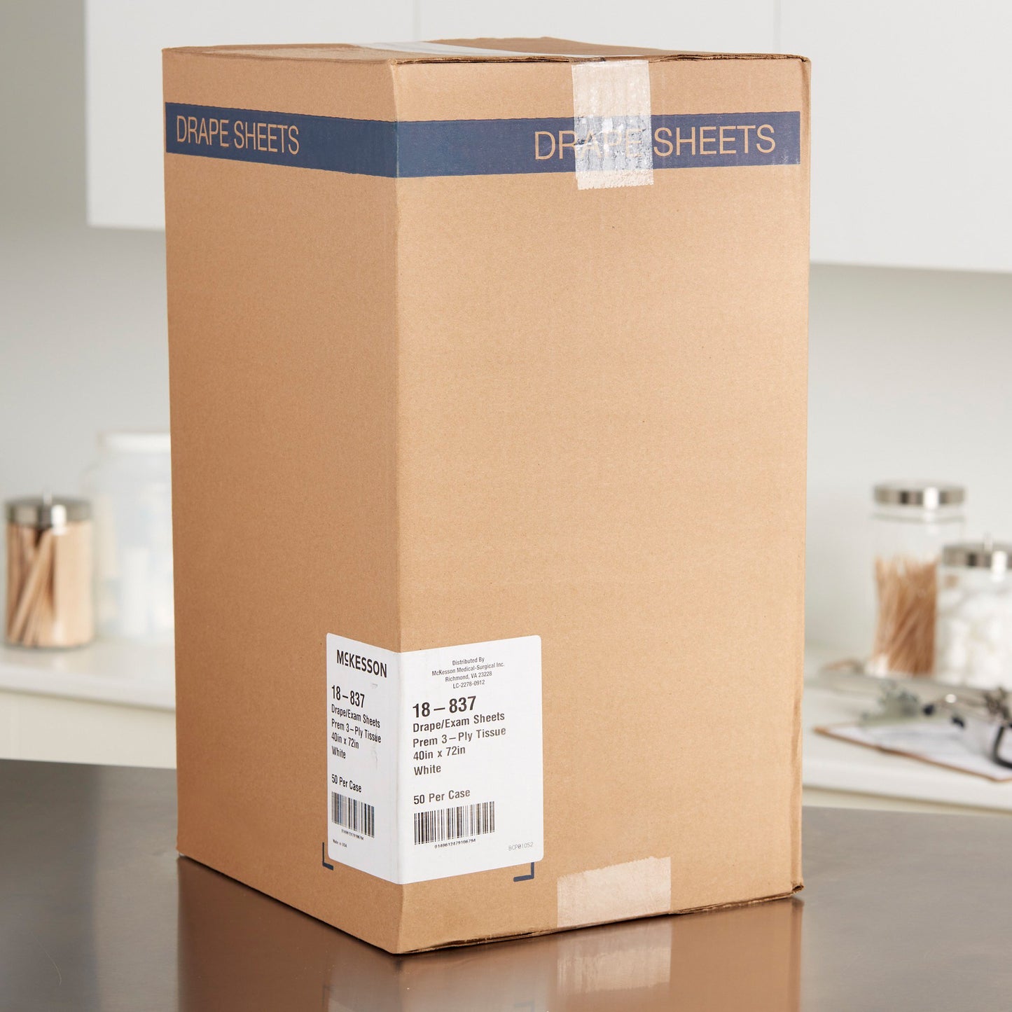 SHEET, DRAPE 3PLY WHT 40X72