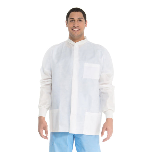 COAT, LAB UNIV WHT LG
