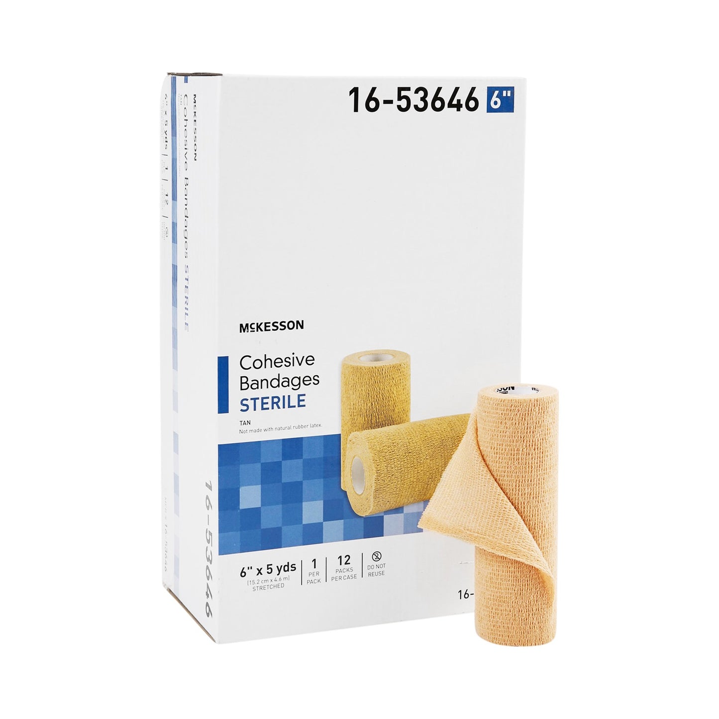 BANDAGE, COHESIVE STR LF TAN 6"