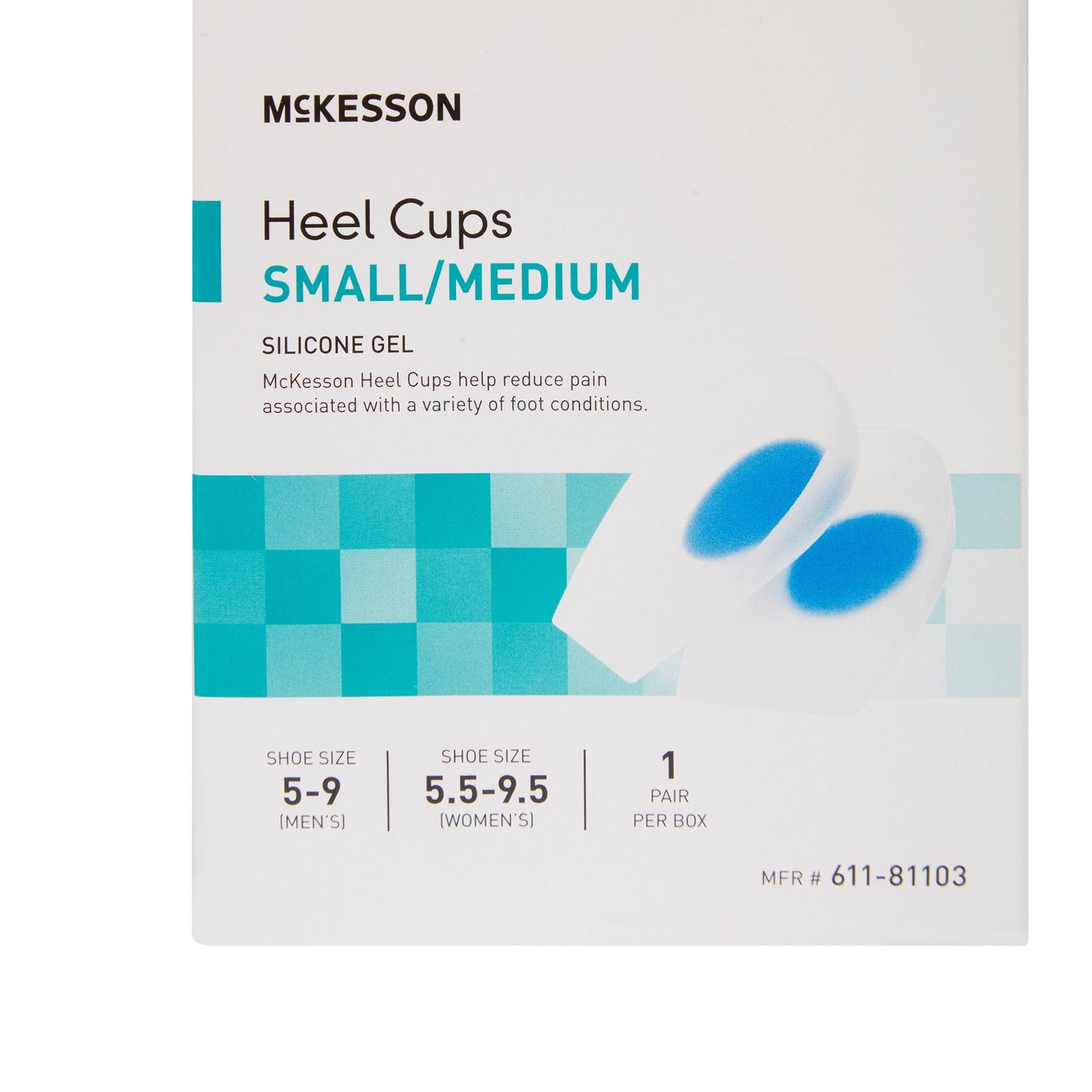 HEEL CUP, SILICONE SM/MED