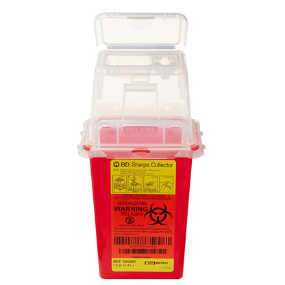 CONTAINER, SHARPS RED 1.5QT