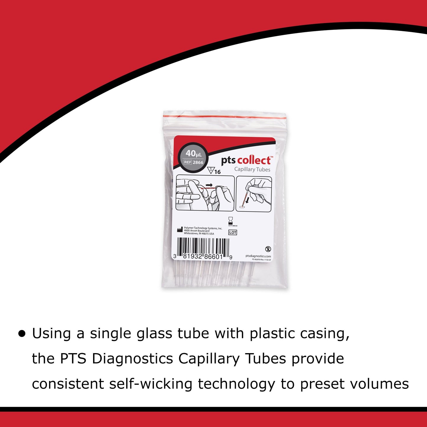 TUBE, CAPILLARY PLAIN BLK 40ULGLS