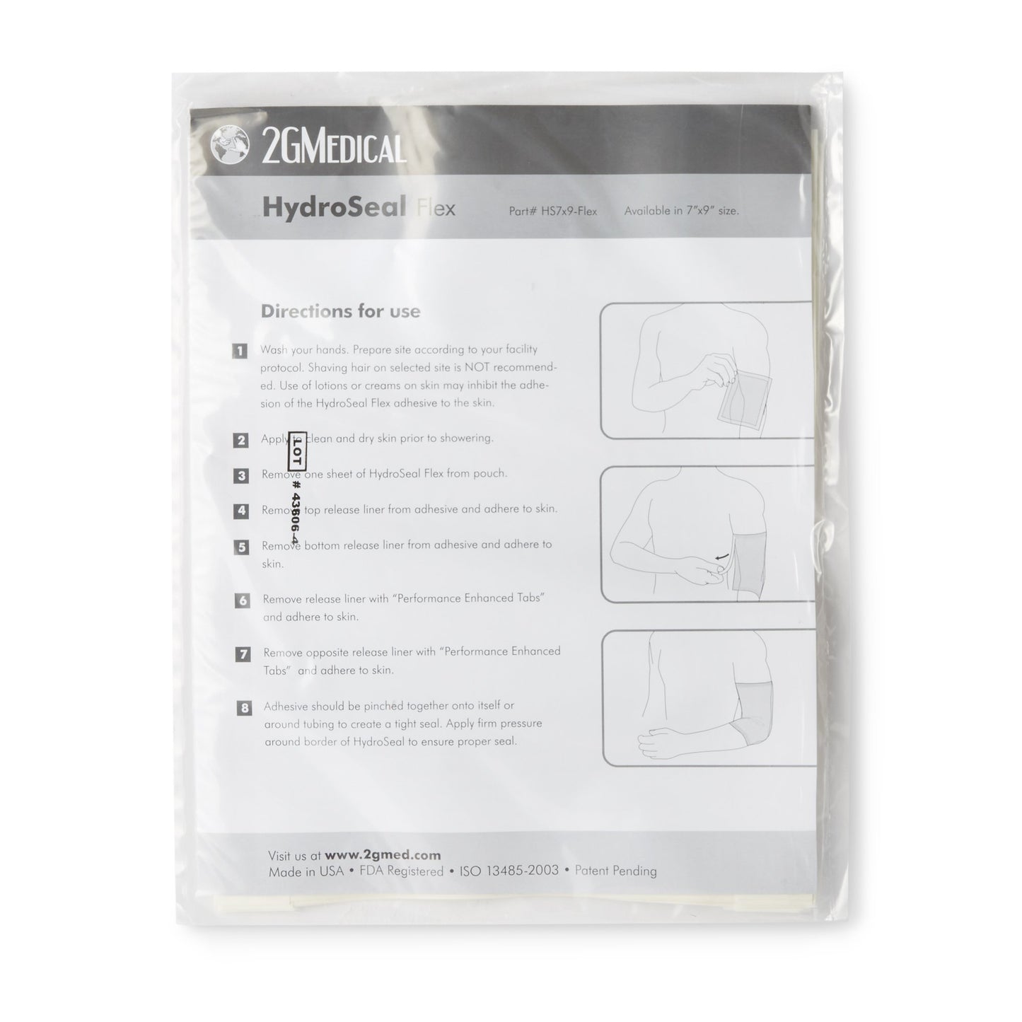 BARRIER, SHOWER IV PICC HYDROSEAL FLEX 7"X9"