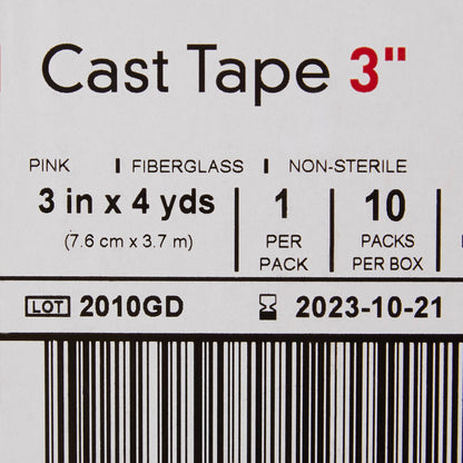 TAPE, CAST PNK LF 3"X4YDS