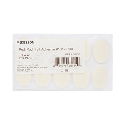 PEDI-PAD, FELT ADH WHT #101-REEGULAR 1/8"