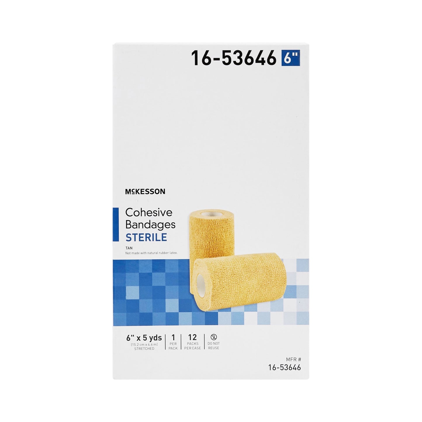 BANDAGE, COHESIVE STR LF TAN 6"