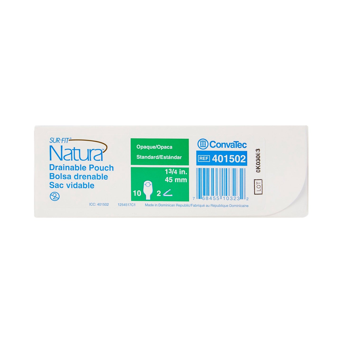 POUCH, DRN 12" OPAQUE OPN 1 3/4"