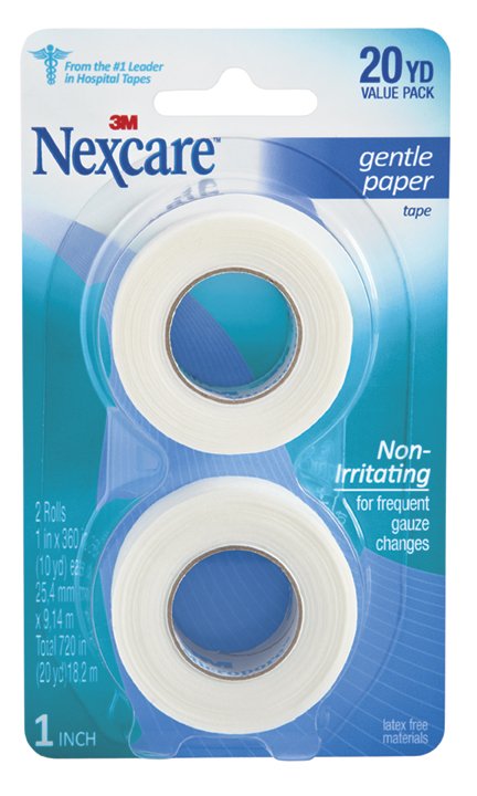 TAPE, PAPER FIRST AID NEXCAREGENTLE 1"X10YD