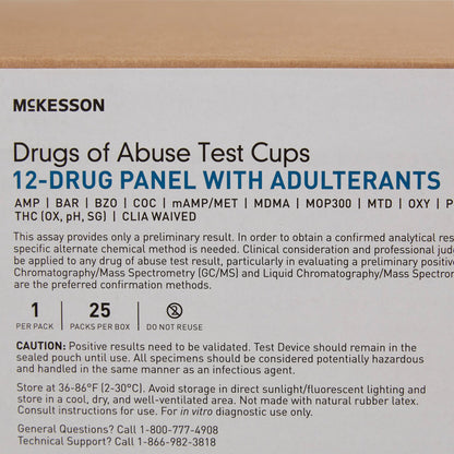 TEST KIT, DRUG SCREEN 12PANELCUP WAIVED