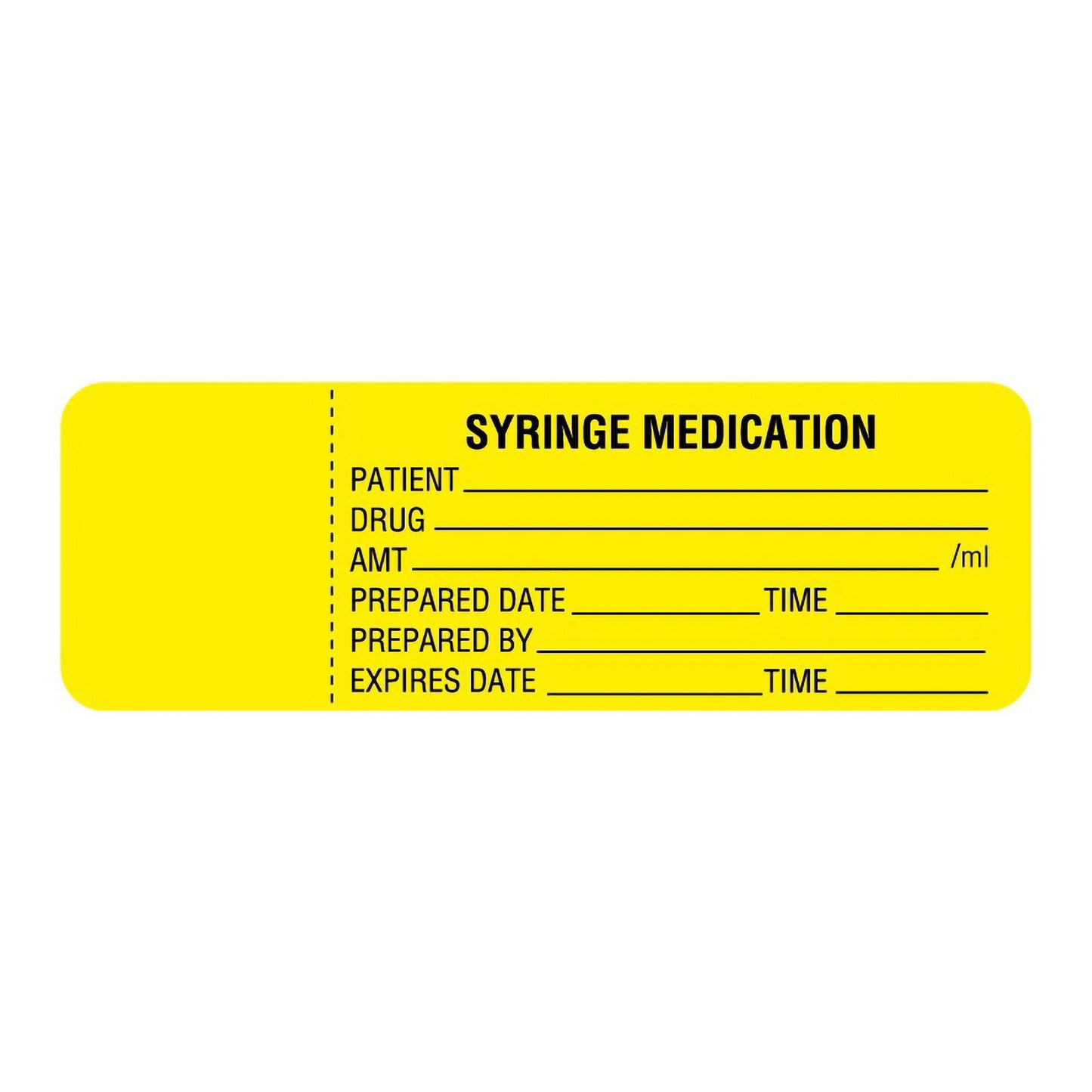 LABEL, SYRINGE MEDICATION YLW3"X1"