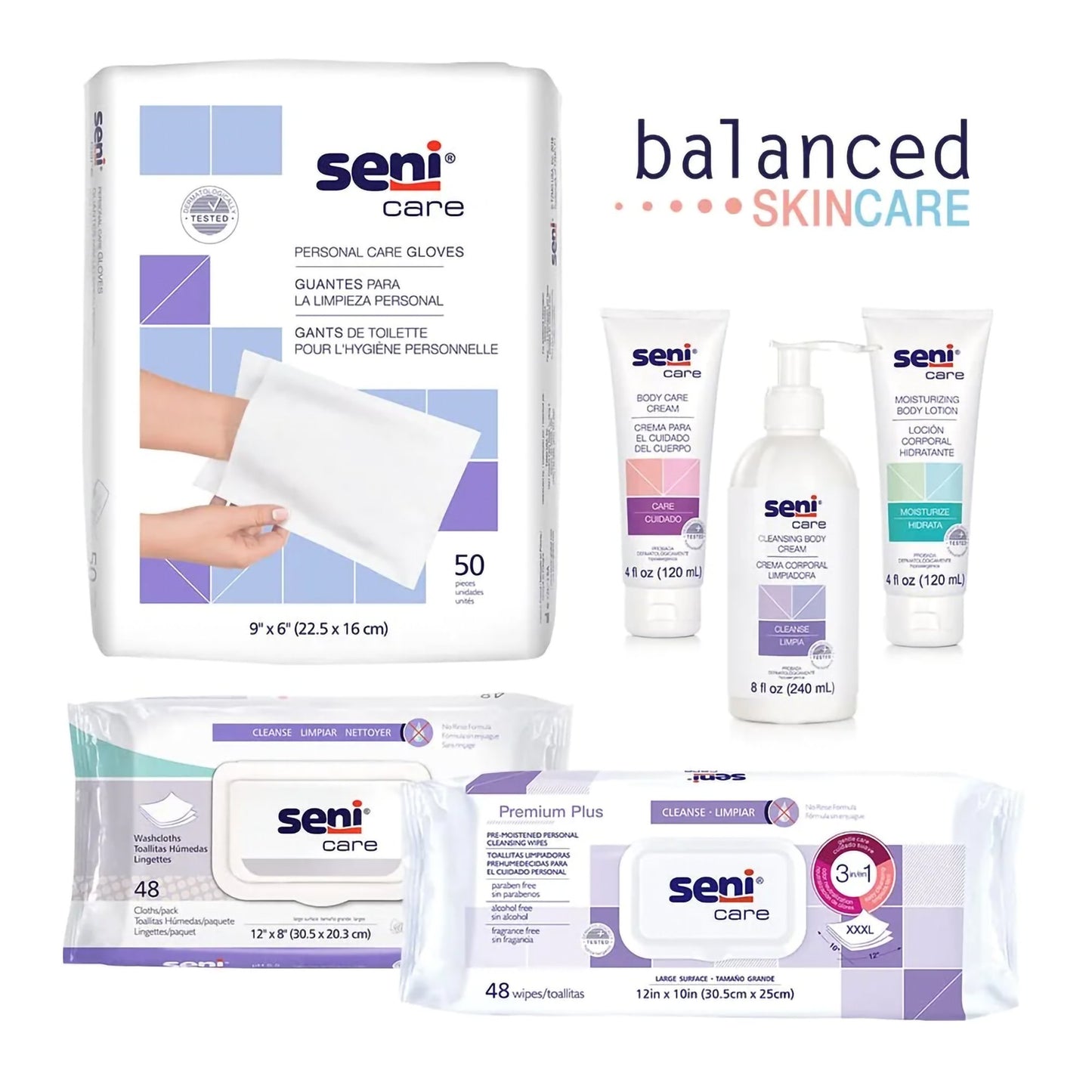 GLOVE, CLEANSING SENI CARE 9"X6"