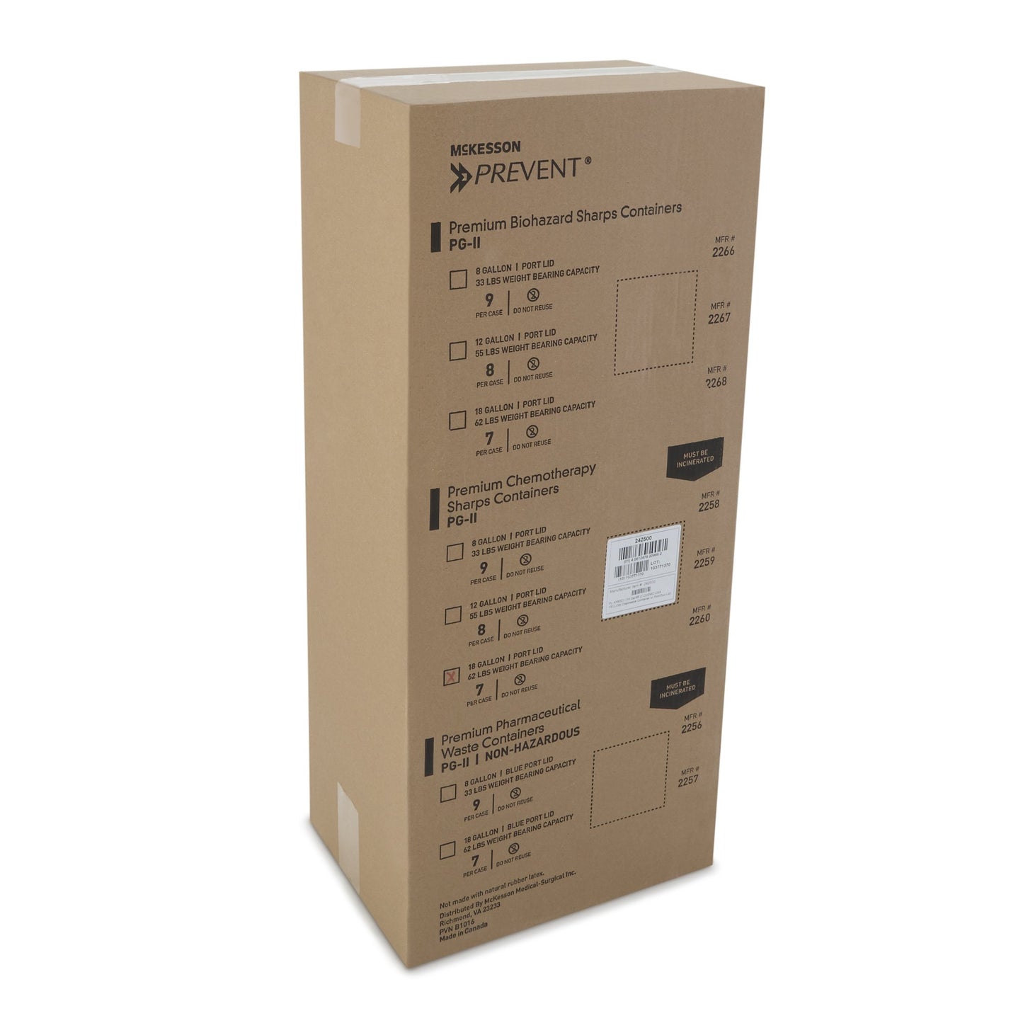CONTAINER, SHARPS CHEMO YLW 18GL