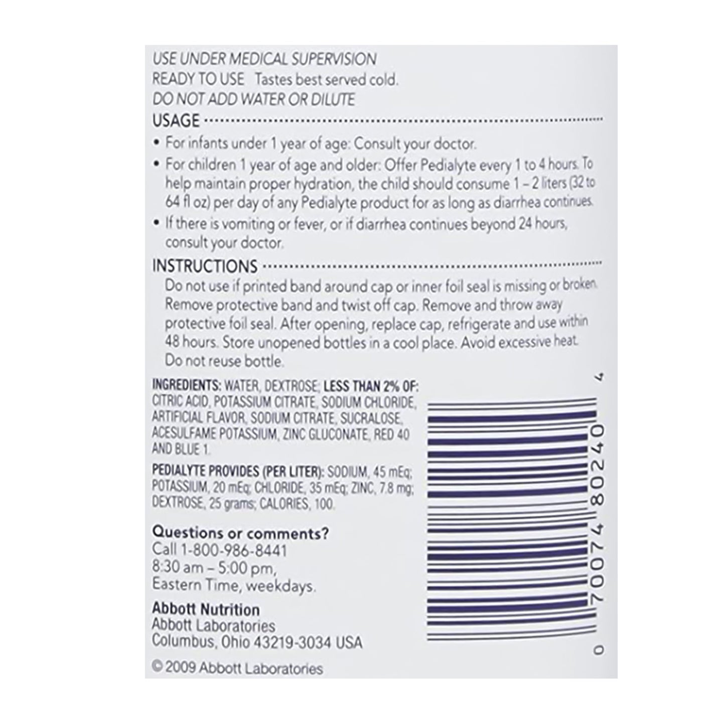 PEDIALYTE, RTF GRAPE 1L BTL