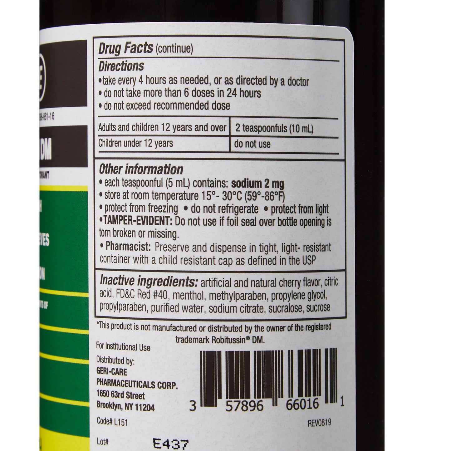GERI-TUSSIN DM, SYRP 16OZ