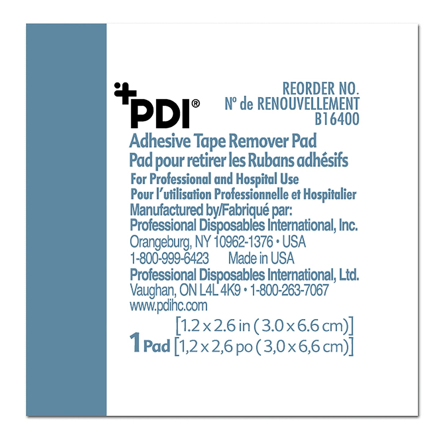 PAD, ADHSV TAPE REMOVER