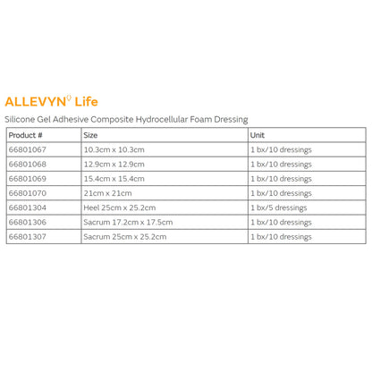 DRESSING, WND ALLEVY LIFE LF SIL ADH