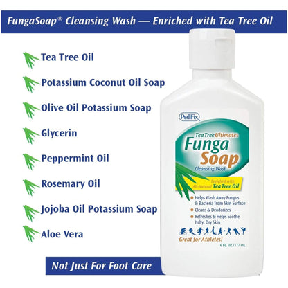 FUNGASOAP, CLEANSING LIQUID 6OZ T-PEDI