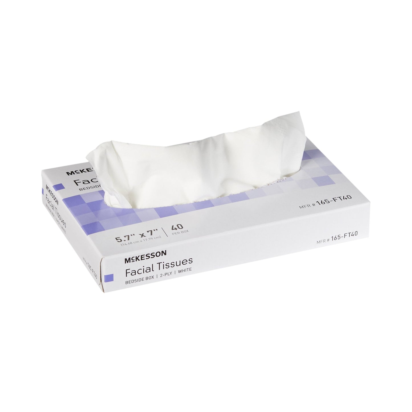 TISSUE, FACIAL BEDSIDE BOX 2PLY WHT 5.7"X7.0"