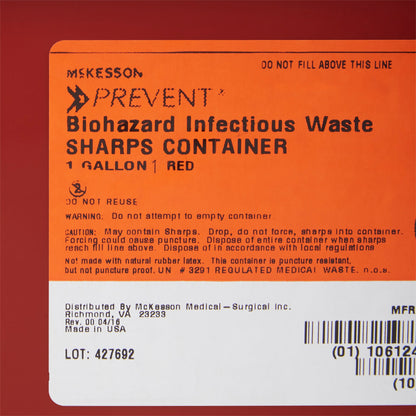 CONTAINER, SHARPS RED 1GL STACKABLE