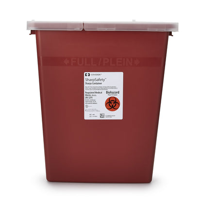 CONTAINER, SHARPS RED 8GL W/LID