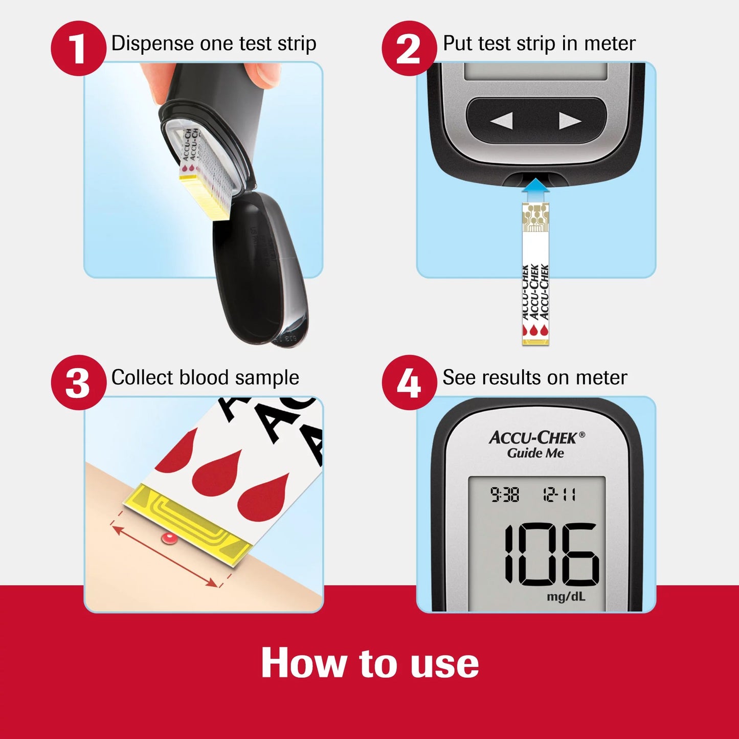 TEST STRIP, BLD GLUC ACCU-CHEKGUIDE & METER