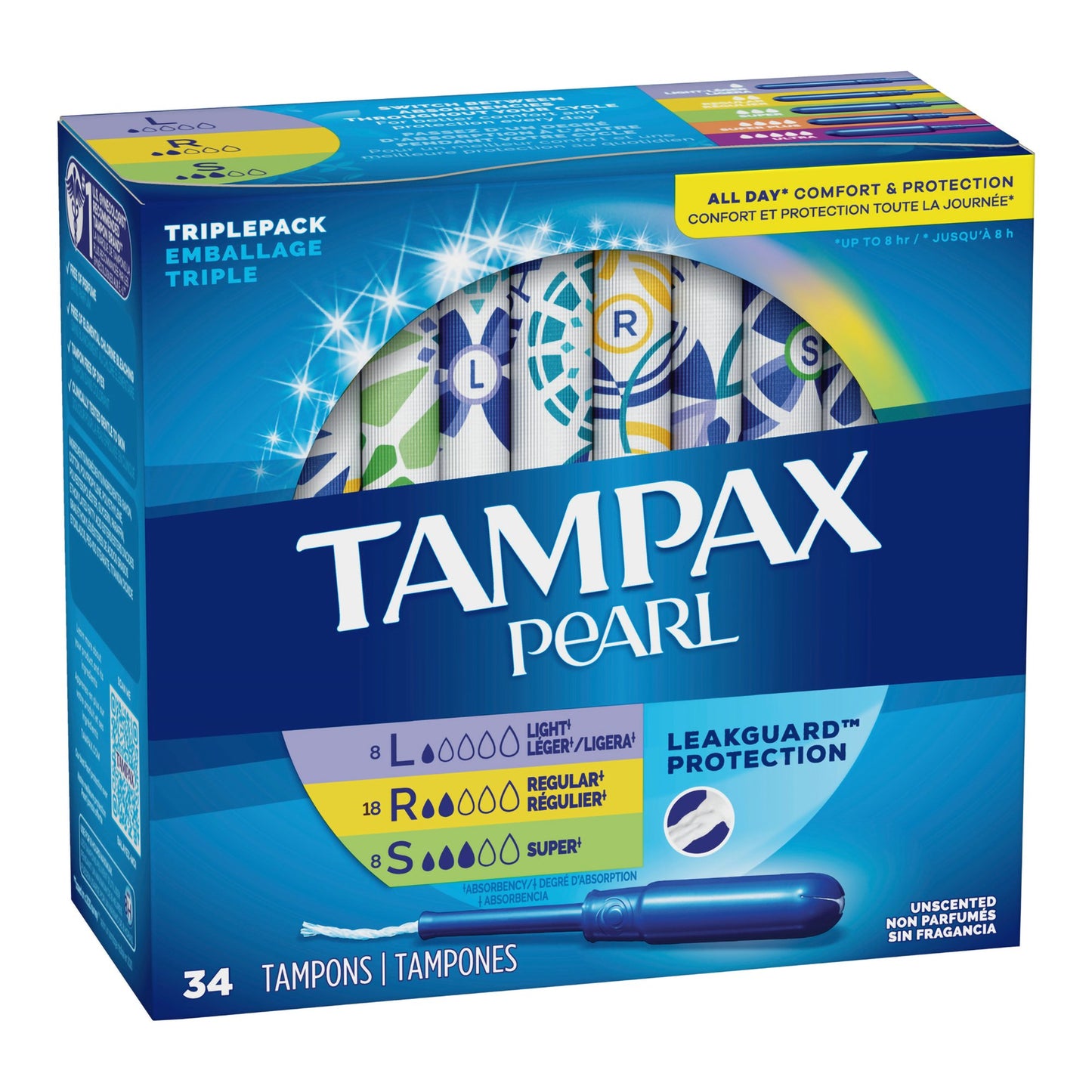 TAMPON, TAMPAX PEARL APPL TRIPLE PACK