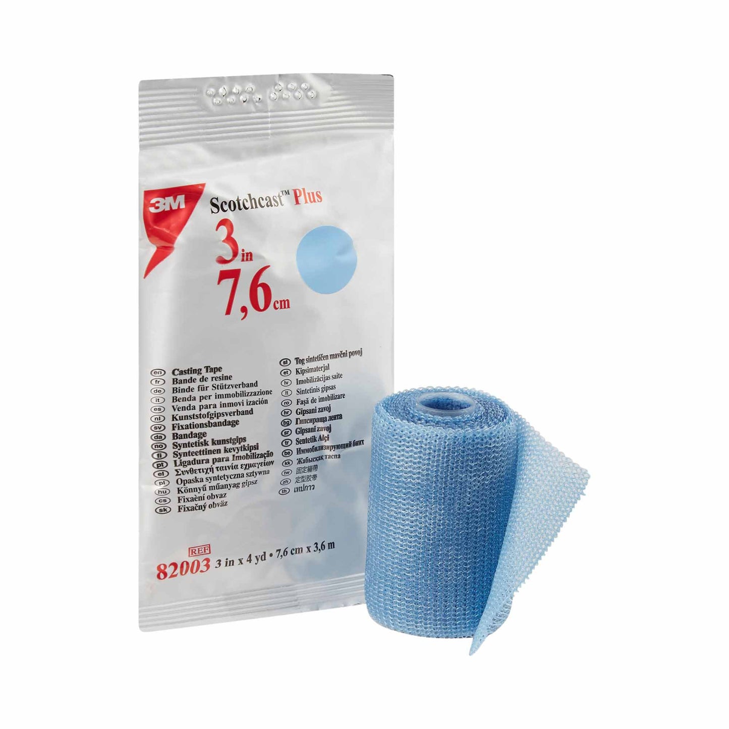 TAPE, CAST SCOTCHCAST 3"X4YDSLT BLU