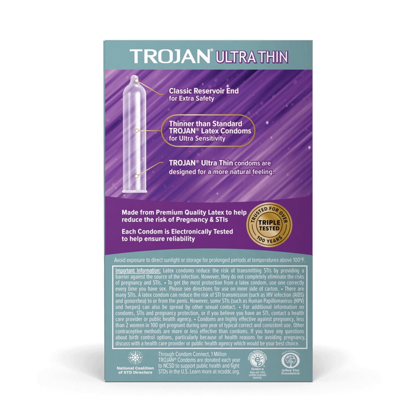 CONDOM, TROJAN ULTRA THIN LUBRICATED
