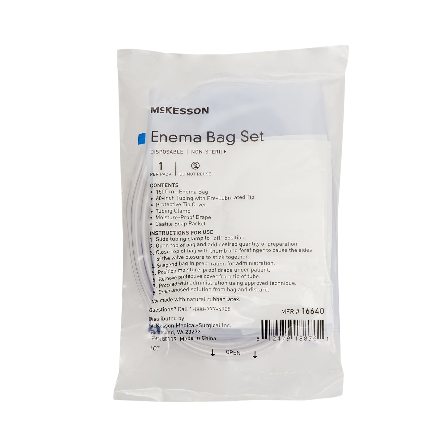BAG, ENEMA W/SOAP 1500CC