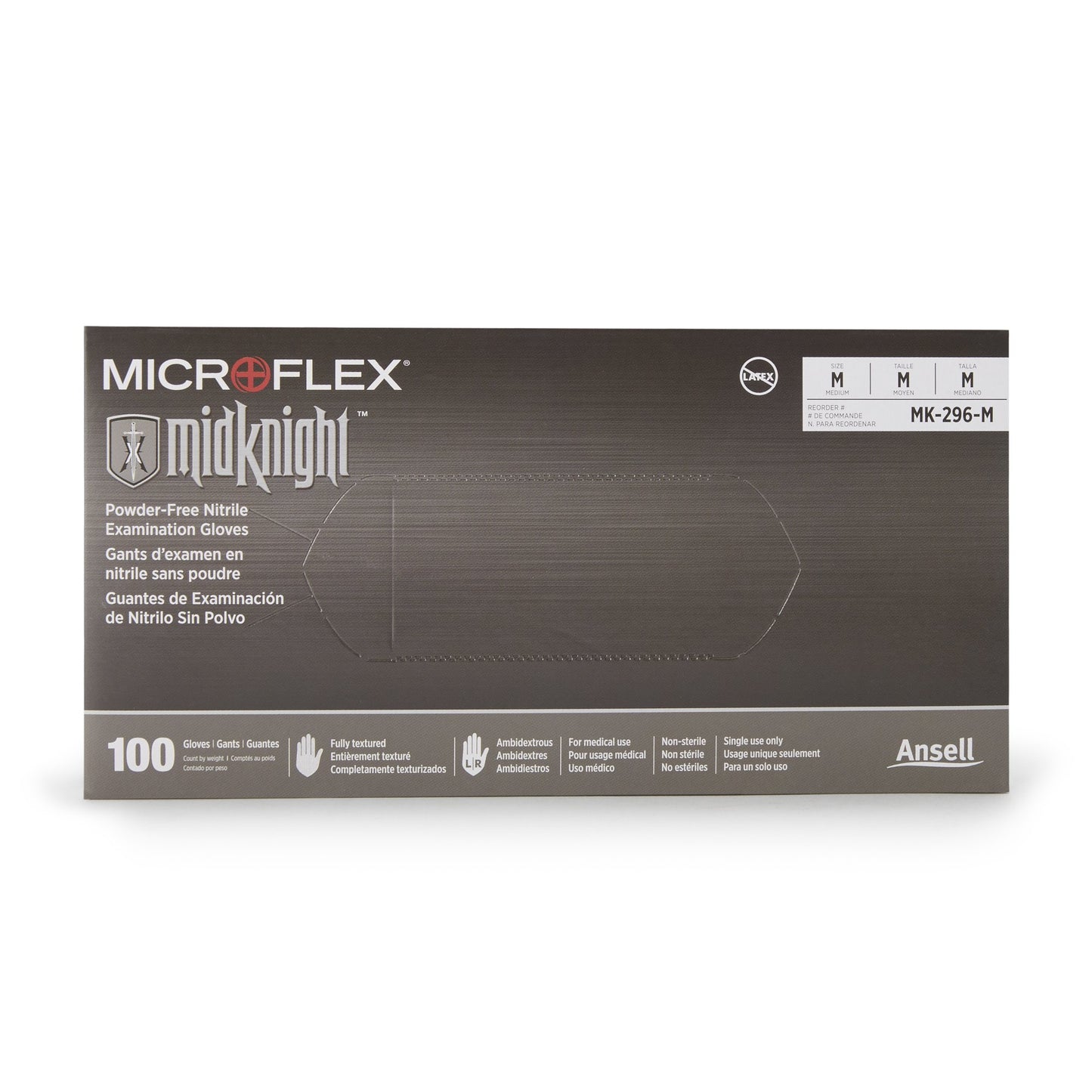 GLOVE, EXAM NTRL MED N/S BLK
