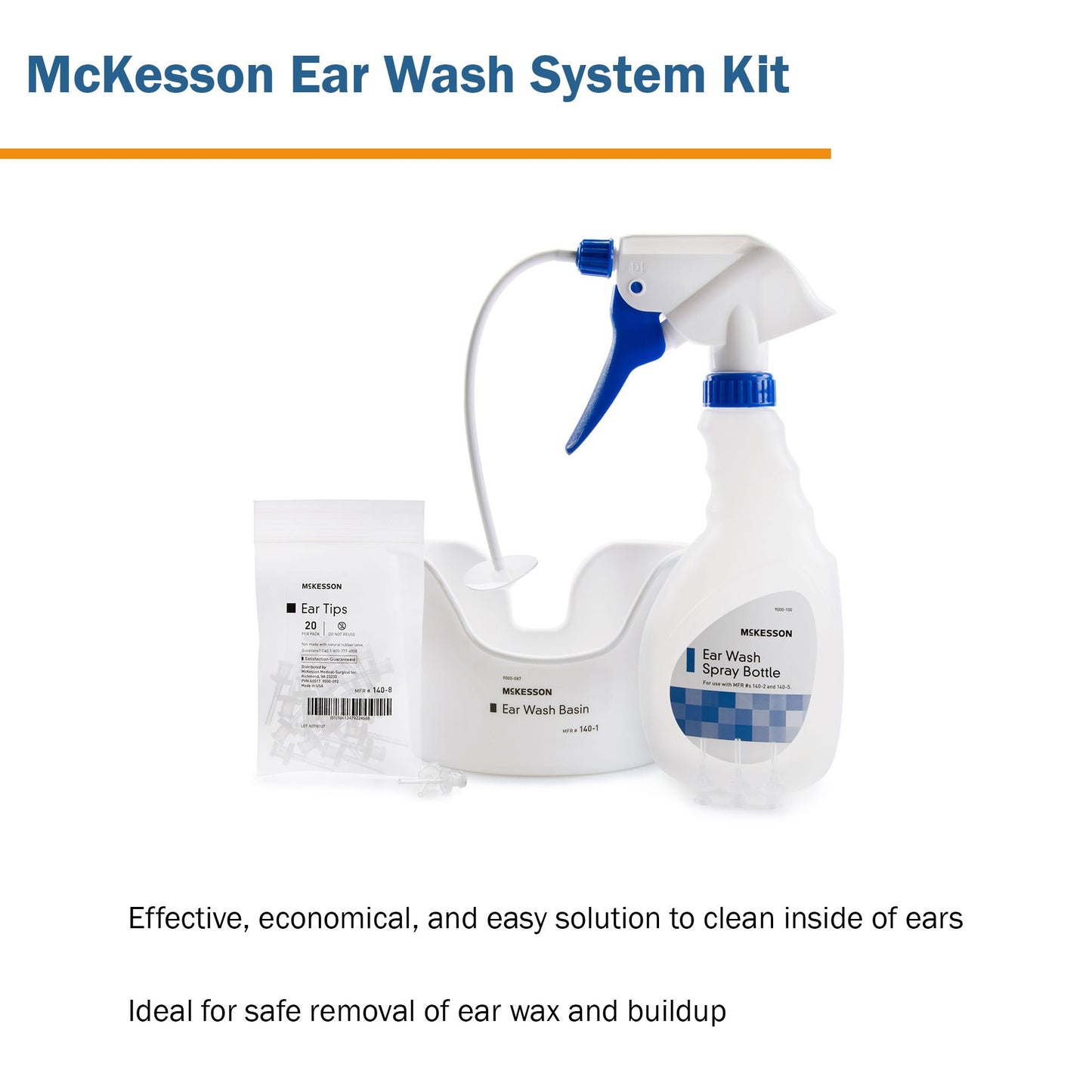 EAR WASH KIT, FLX TU/BASIN/20TIPS