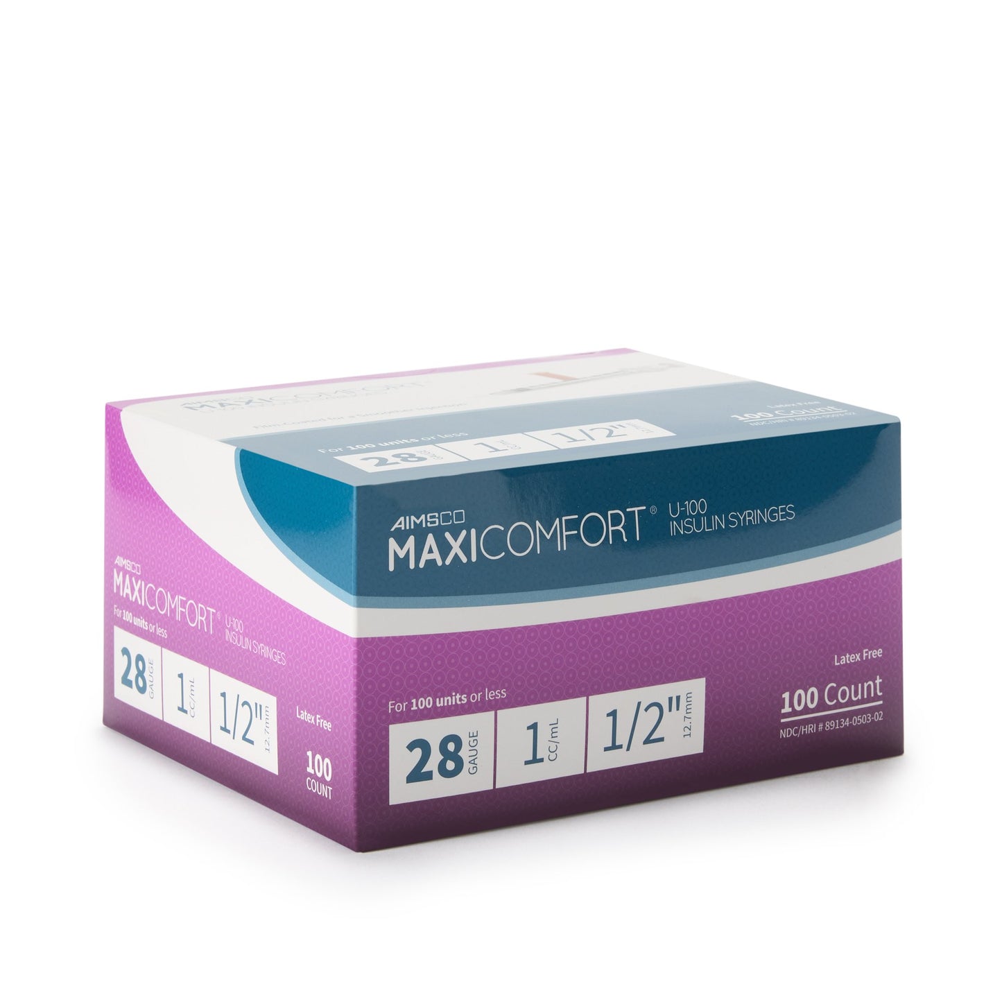 SYRINGE, INSULIN 1CC 28GX1-1/2"