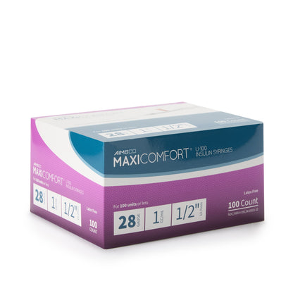 SYRINGE, INSULIN 1CC 28GX1-1/2"