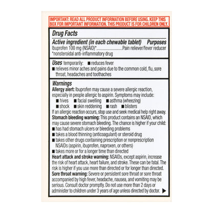 IBUPROFEN IB, TAB FT CHLD 100MG