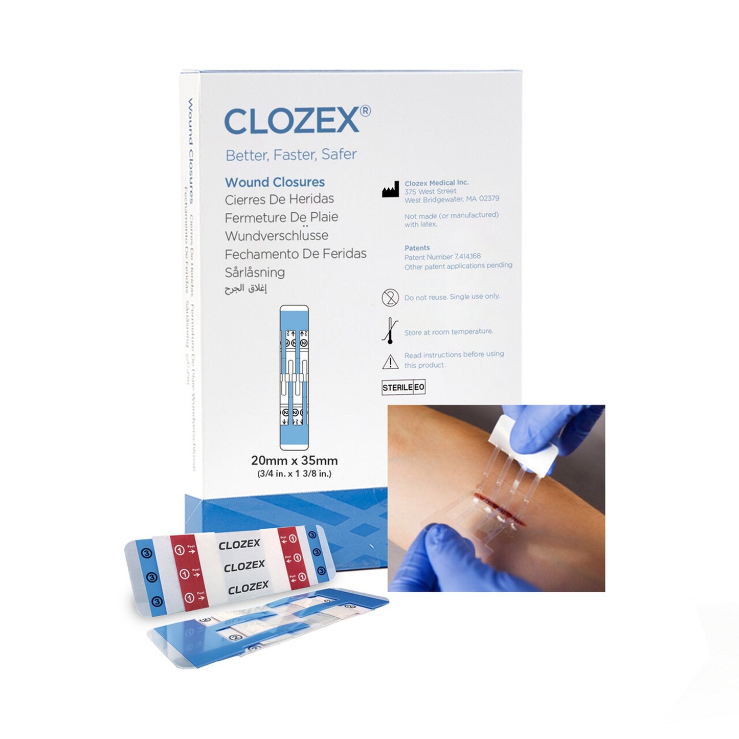 DEVICE, SKIN CLOSURE 20MMX35MM3/4"X1 3/8"