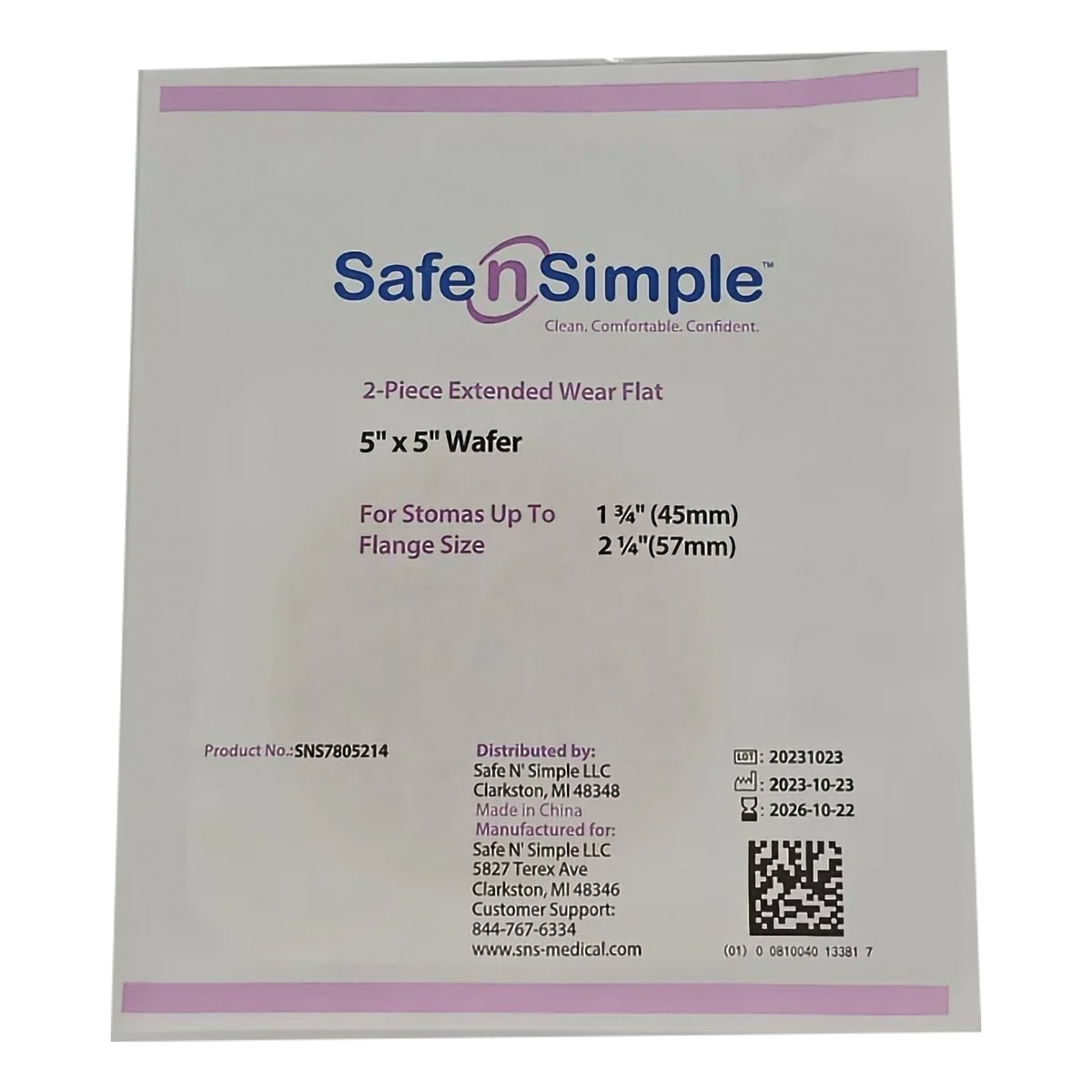 BARRIER, OSTOMY 2PC EXT TAPE COLLAR WHT 2 1/4"