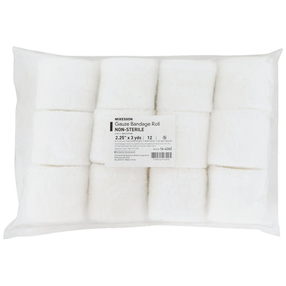 BANDAGE ROLL, GAUZE FLUFF N/S2.25"X3YDS