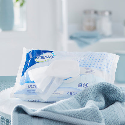 WASHCLOTH, WET ULTRA TENA UNSCNTD DISP