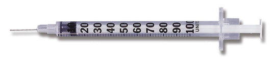 SYRINGE/NDL, INSULIN 1CC 27GX5/8"